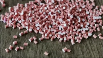 Material pellets shown in the PMU film