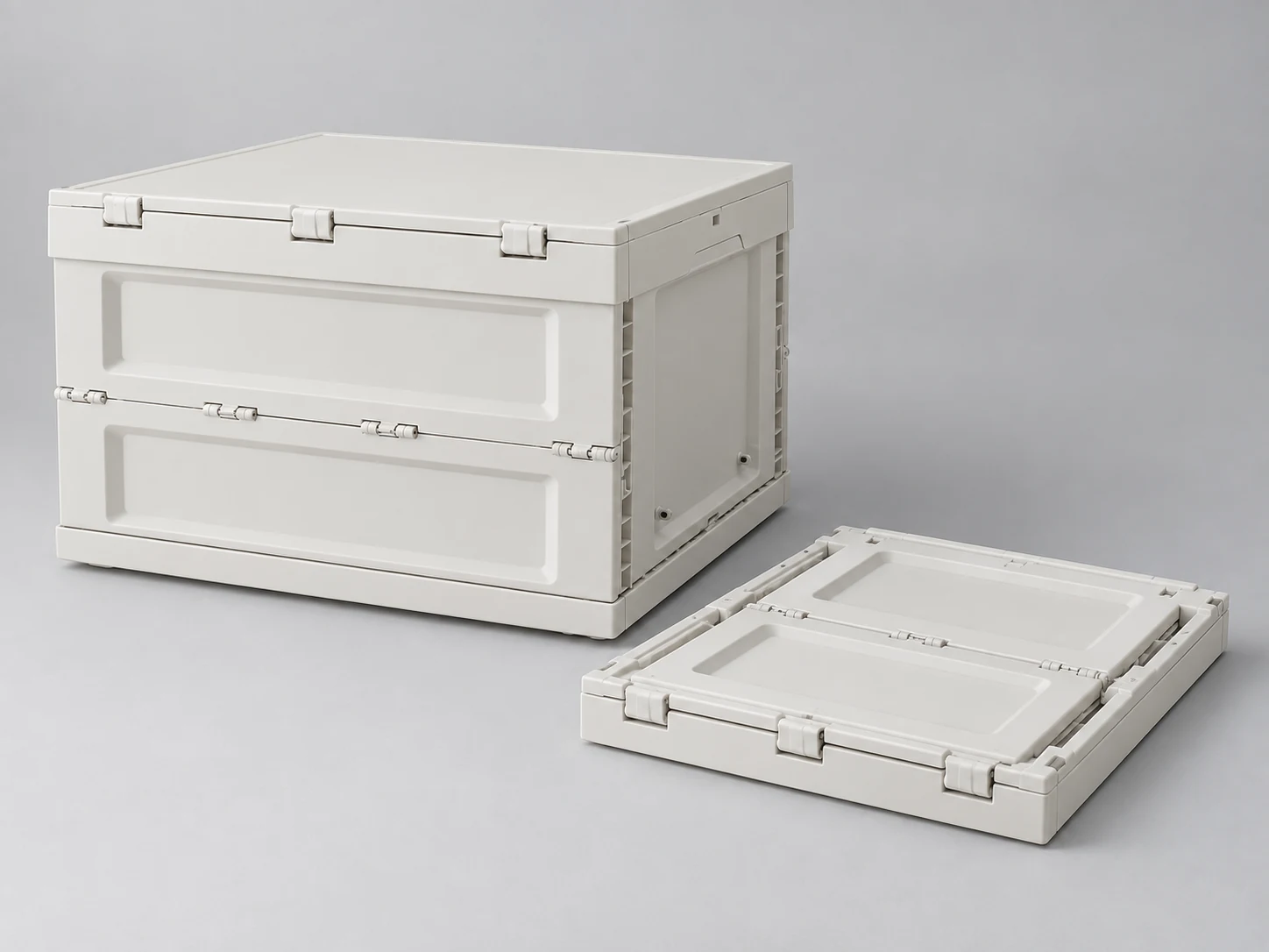 Foldable returnable box — Illustrative visual