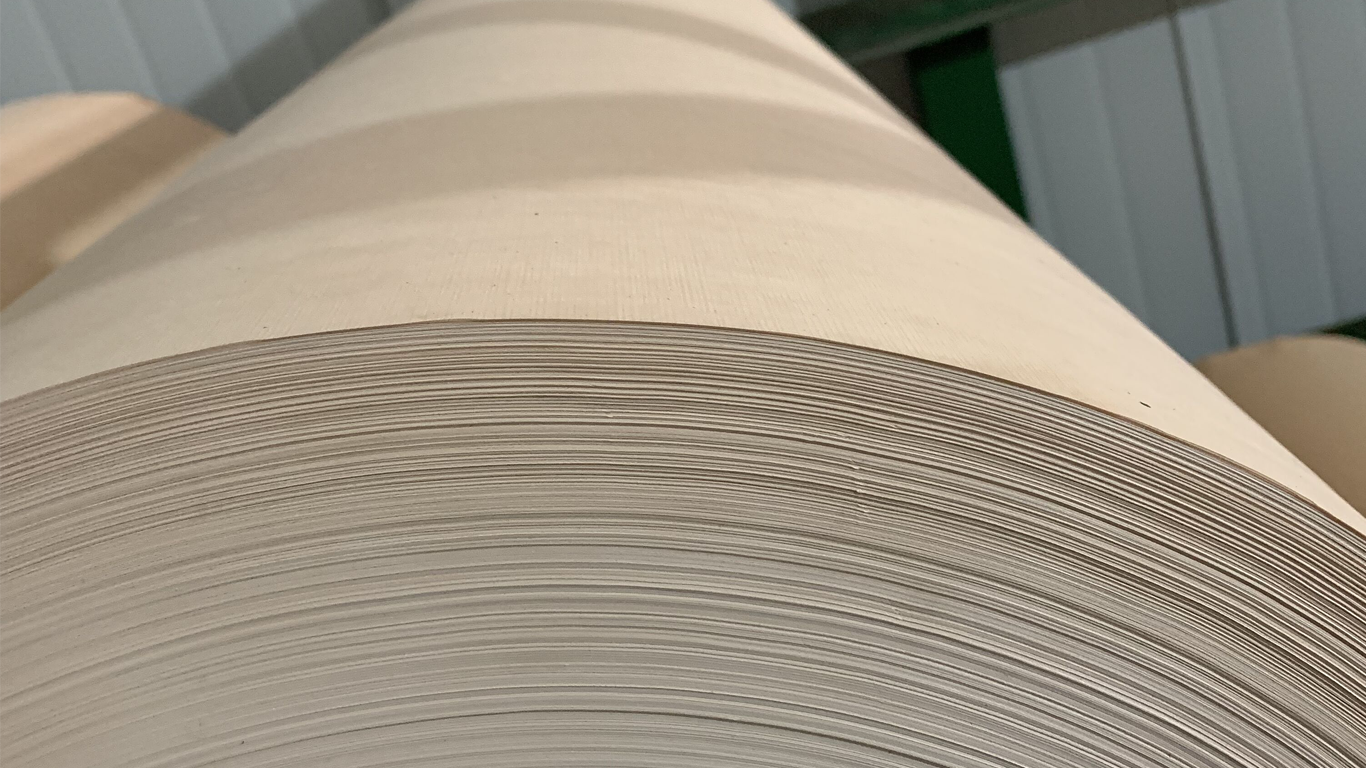 Historical company product photograph: packaging film roll